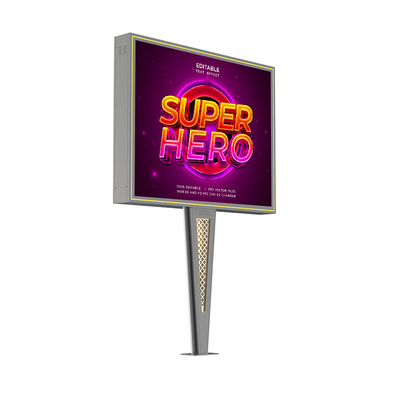 Disegno di fascia alta personalizzato IP65 impermeabile p6 8000nits in acciaio schermo pubblicitario digitale all'aperto cartellone LED