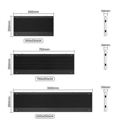 Display a LED in alluminio da 500x250/750x250/1000x250mm - P1.56 P1.95 P2.5 P2.6 P2.9 P3.91 - Perfetto per pubblicità e mostre interne