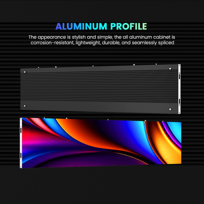 Display a LED in alluminio da 500x250/750x250/1000x250mm - P1.56 P1.95 P2.5 P2.6 P2.9 P3.91 - Perfetto per pubblicità e mostre interne